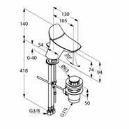 Kludi Ambienta jednouchwytowa bateria umywalkowa z korkiem chrom 53 029 05 75
