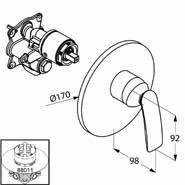 Kludi Balance jednouchwytowa bateria prysznicowa podtynkowa chrom 526550575