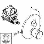 Kludi Balance jednouchwytowa bateria wannowo-prysznicowa podtynkowa termostatyczna chrom 52 830 05 75
