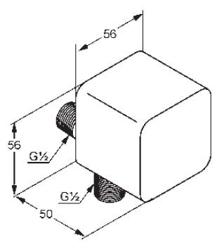 Kludi A-QA przyłącze kątowe węża chrom 65 540 05-00