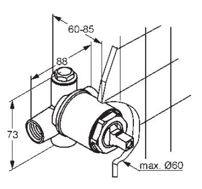 Kludi element podtynkowy do baterii prysznicowej 38 826N