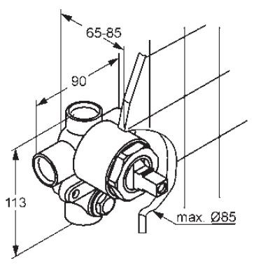 Kludi element podtynkowy do baterii wannowo-prysznicowej 38 624N