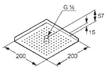 Kludi A-QA deszczownica głowica prysznicowa kwadratowa 200mm chrom 66 530 05-00