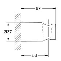 Grohe Rainshower uchwyt punktowy chrom 27056000