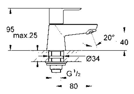 Grohe BauLoop zawór sztorcowy chrom 20422000