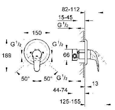 Grohe Euroeco bateria prysznicowa podtynkowa chrom 32742000