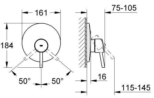 Grohe Concetto bateria prysznicowa podtynkowa chrom 19345001