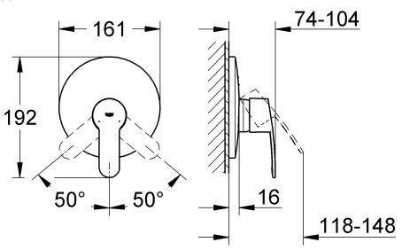 Grohe Eurostyle Cosmopolitan bateria prysznicowa podtynkowa chrom 19507002