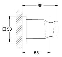 Grohe Rainshower uchwyt punktowy chrom 27075000
