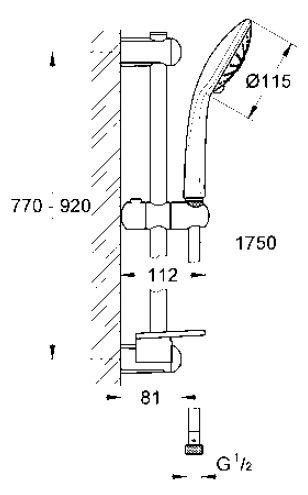 Grohe Euphoria Massage zestaw prysznicowy 0,9m chrom 27226001