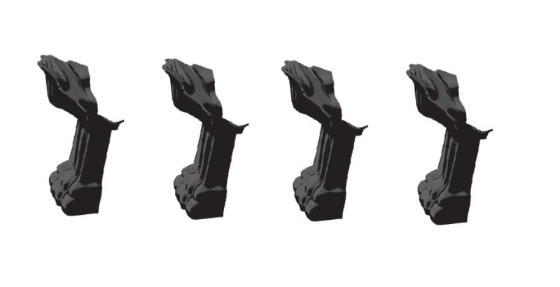 Marmorin Fama nogi do wanny wolnostojącej retro czarne 566 016 2