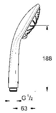 Grohe Euphoria Massage główka słuchawka prysznicowa chrom 27221000