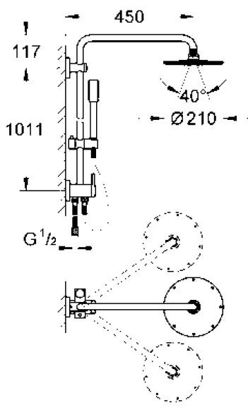 Grohe Rainshower kolumna prysznicowa chrom 27058000