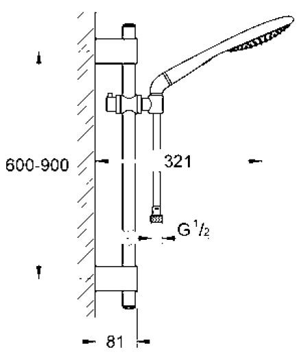 Grohe Rainshower Solo zestaw prysznicowy 0,9m chrom 27273001