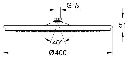 Grohe Rainshower Jumbo deszczownica głowica prysznicowa 40cm chrom 28778000