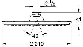 Grohe Rainshower Cosmopolitan deszczownica głowica prysznicowa 21cm chrom 2836800E