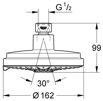 Grohe Rainshower Cosmopolitan deszczownica głowica prysznicowa 16cm chrom 27134000
