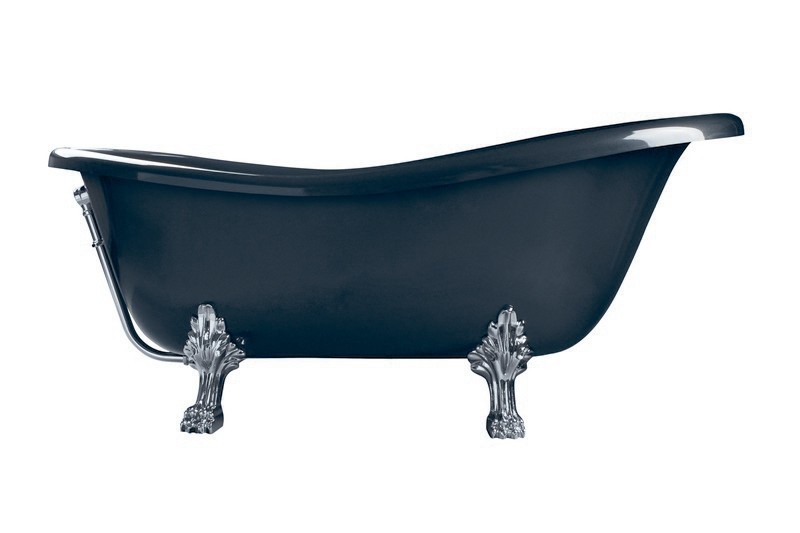 BESCO Otylia wanna wolnostojąca 160x77 biały + nogi chrom WKO-160WO+C