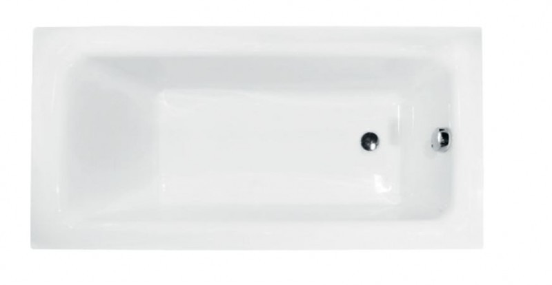 BESCO Talia Premium wanna prostokątna + zagłówek + 2 uchwyty 170x75 biały WAT-170-PKP