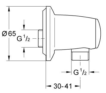 Grohe Movario przyłącze kątowe węża chrom 28405000