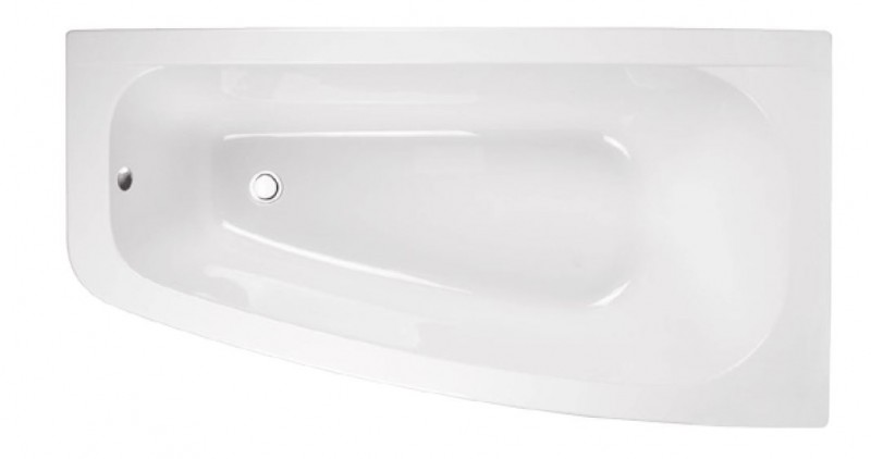 BESCO Luna wanna asymetryczna prawa 150x80 biały WAL-150-NP