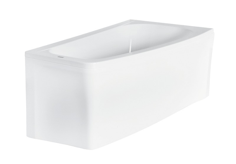 BESCO Luna wanna asymetryczna prawa 150x80 biały WAL-150-NP