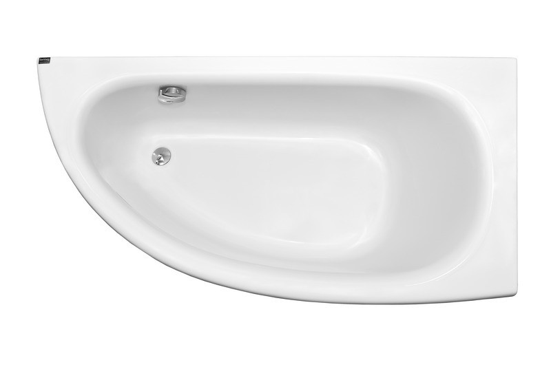 BESCO Milena Premium wanna asymetryczna prawa + uchwyty + zagłówek 150x70 biały WAM-150-NPS