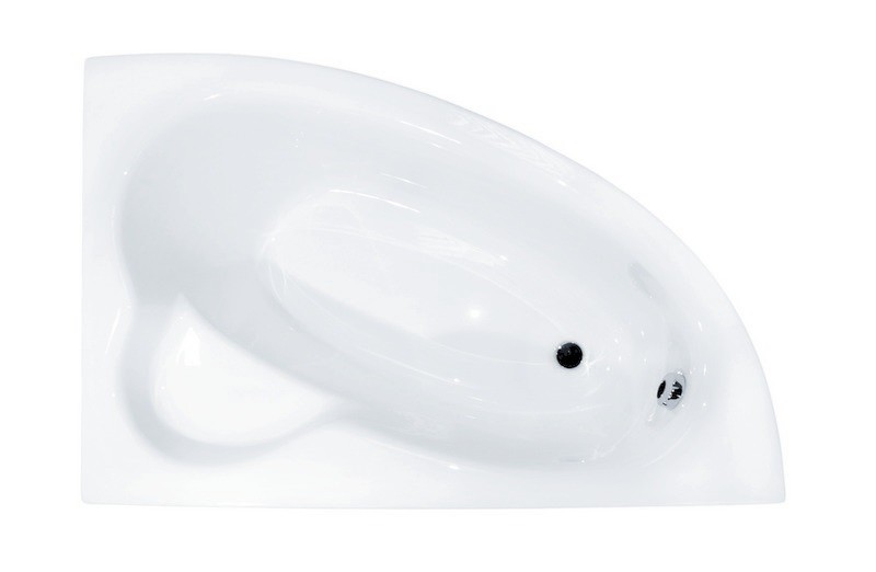 BESCO Natalia wanna asymetryczna prawa 150x100 biały WAN-150-NP