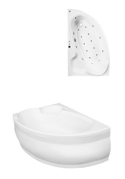 PMD Piramida Finezja Nova wanna asymetryczna lewa 170x110 biały WAF-170-NL