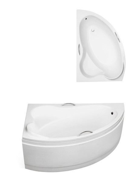 PMD Piramida Ada wanna asymetryczna lewa 160x100 biały WAA-160-NL