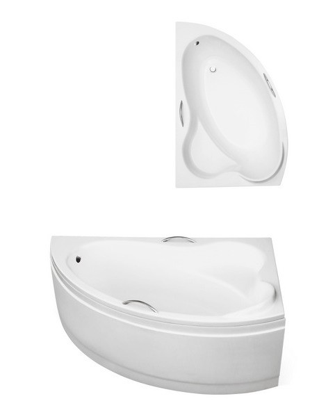 PMD Piramida Ada wanna asymetryczna prawa 160x100 biały WAA-160-NP