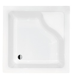 PMD Piramida Igor brodzik kwadratowy 80x80 biały BAI-80