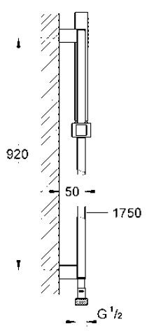 Grohe Euphoria Cube zestaw prysznicowy 0,9m chrom 27700000