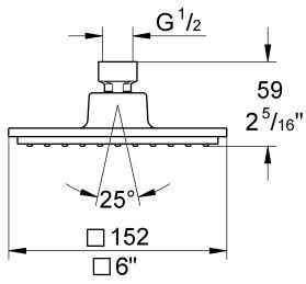 Grohe Euphoria Cube deszczownica głowica prysznicowa 15cm chrom 27705000