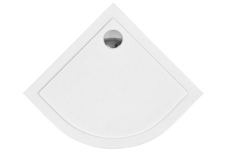 BESCO Aron brodzik półokrągły 80x80 biały BAA-80-NR