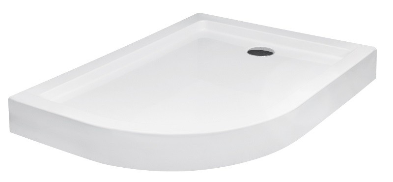 PMD Piramida Saturn brodzik półokrągły prawy 120x90 z obudową biały BAS-120-NP