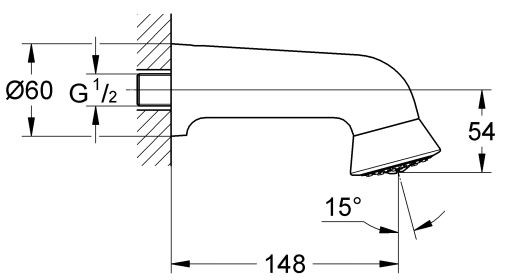 Grohe Relexa Plus głowica prysznicowa prysznic górny dla sportowców ścienny chrom 28948000