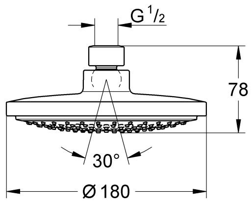 Grohe Euphoria Cosmopolitan głowica prysznicowa prysznic górny 18cm chrom 27492000