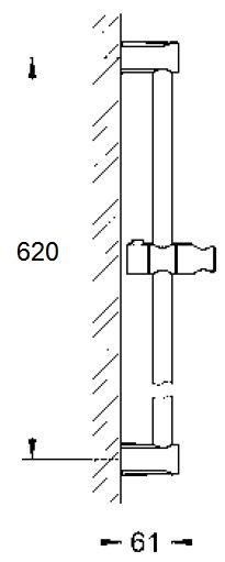 Grohe New Tempesta Cosmopolitan drążek prysznicowy 0,6m chrom 27521000
