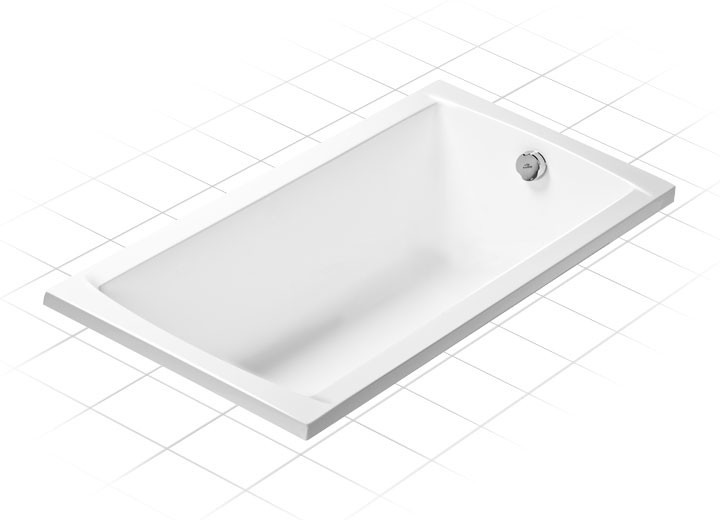 Excellent Aquaria wanna prostokątna 170x75 z nogami WAEX.AQU17WH