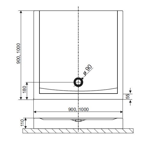 Excellent Forma Compact brodzik kwadratowy z obudową 90x90 BREX.FOR09WHC