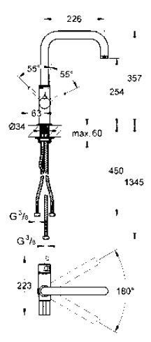 Grohe Red Duo bateria kuchenna zlewozmywakowa chrom 30097000