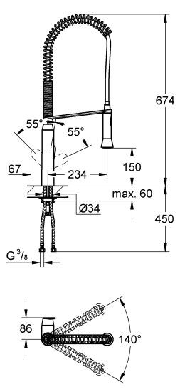 Grohe K7 bateria kuchenna zlewozmywakowa chrom 32950000