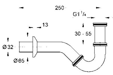 Grohe syfon bidetowy rurkowy chrom 28946000