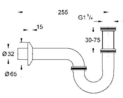 Grohe syfon umywalkowy rurkowy chrom 28947000