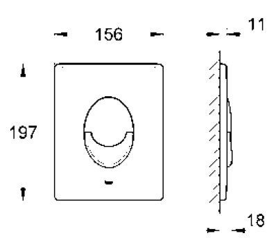 Grohe Skate Air przycisk spłukujący do stelaża WC chrom mat 42304P00
