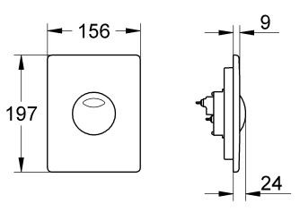 Grohe Skate przycisk spłukujący do stelaża WC chrom 42303000