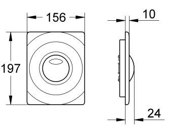 Grohe Surf przycisk spłukujący do stelaża WC biel alpejska 42302SH0