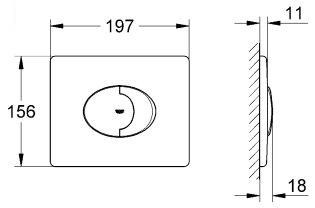 Grohe Skate Air przycisk spłukujący do stelaża WC chrom 38506000