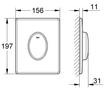 Grohe Skate Air przycisk spłukujący do stelaża WC chrom 38564000